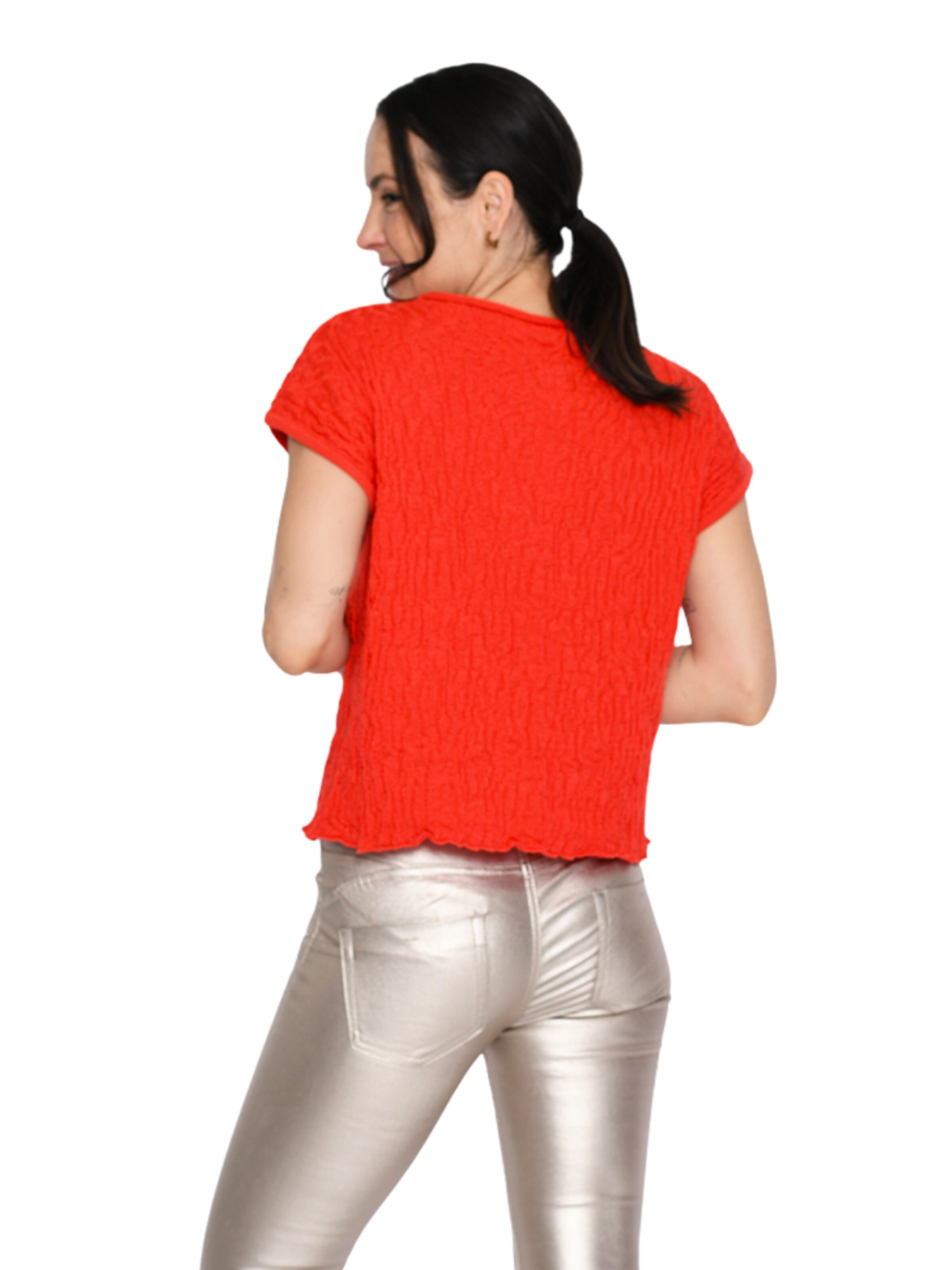 Süel knitwear Sticktop 'Wrinkled Texture'‌‌‌‌ in Orange