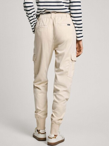 Pepe Jeans Tapered Cargobroek 'New Crusade' in Wit