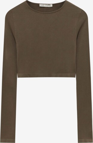 Pull&Bear Shirt in Brown: front