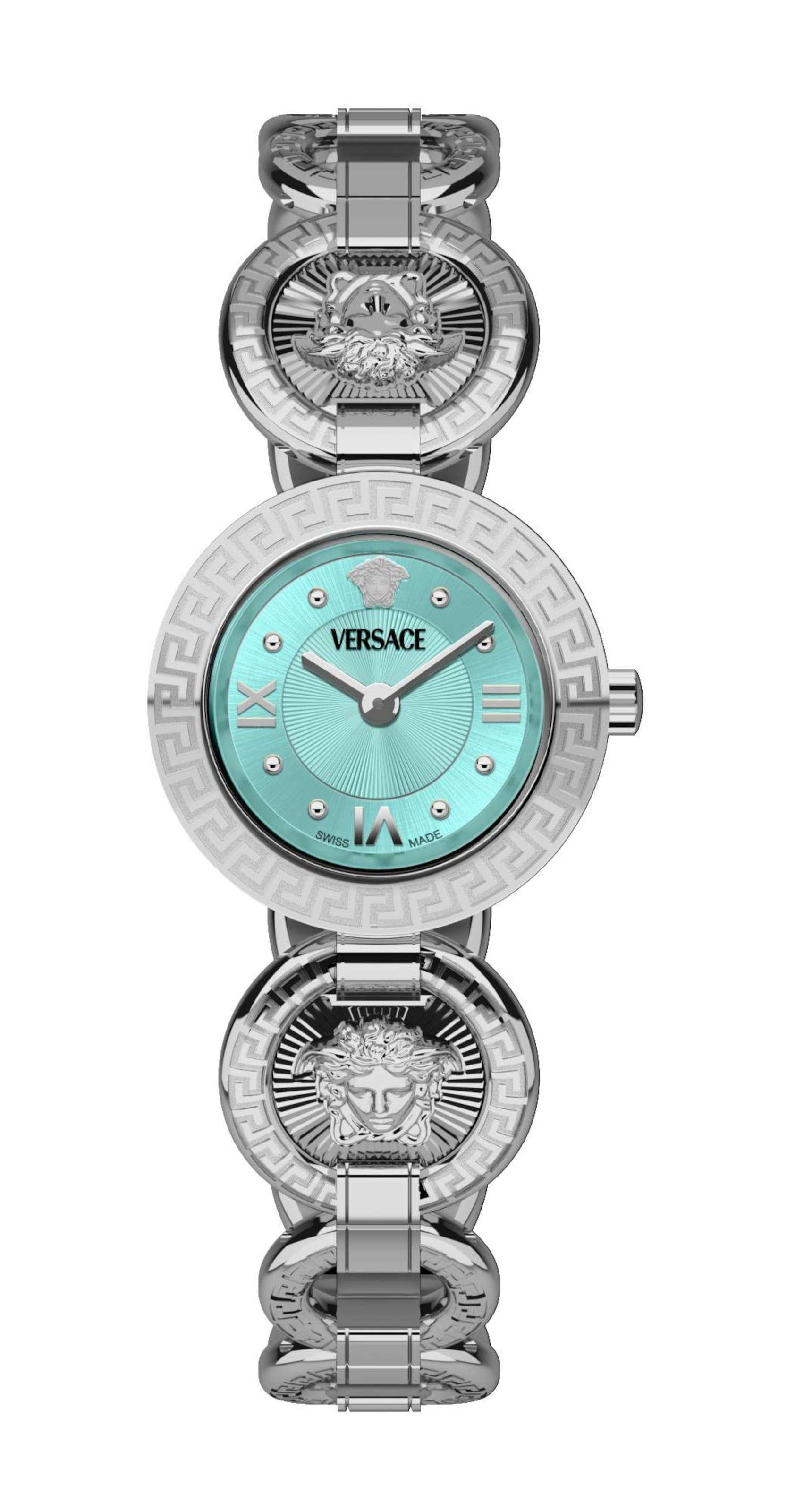 VERSACE Analoog horloge in Zilver: voorkant