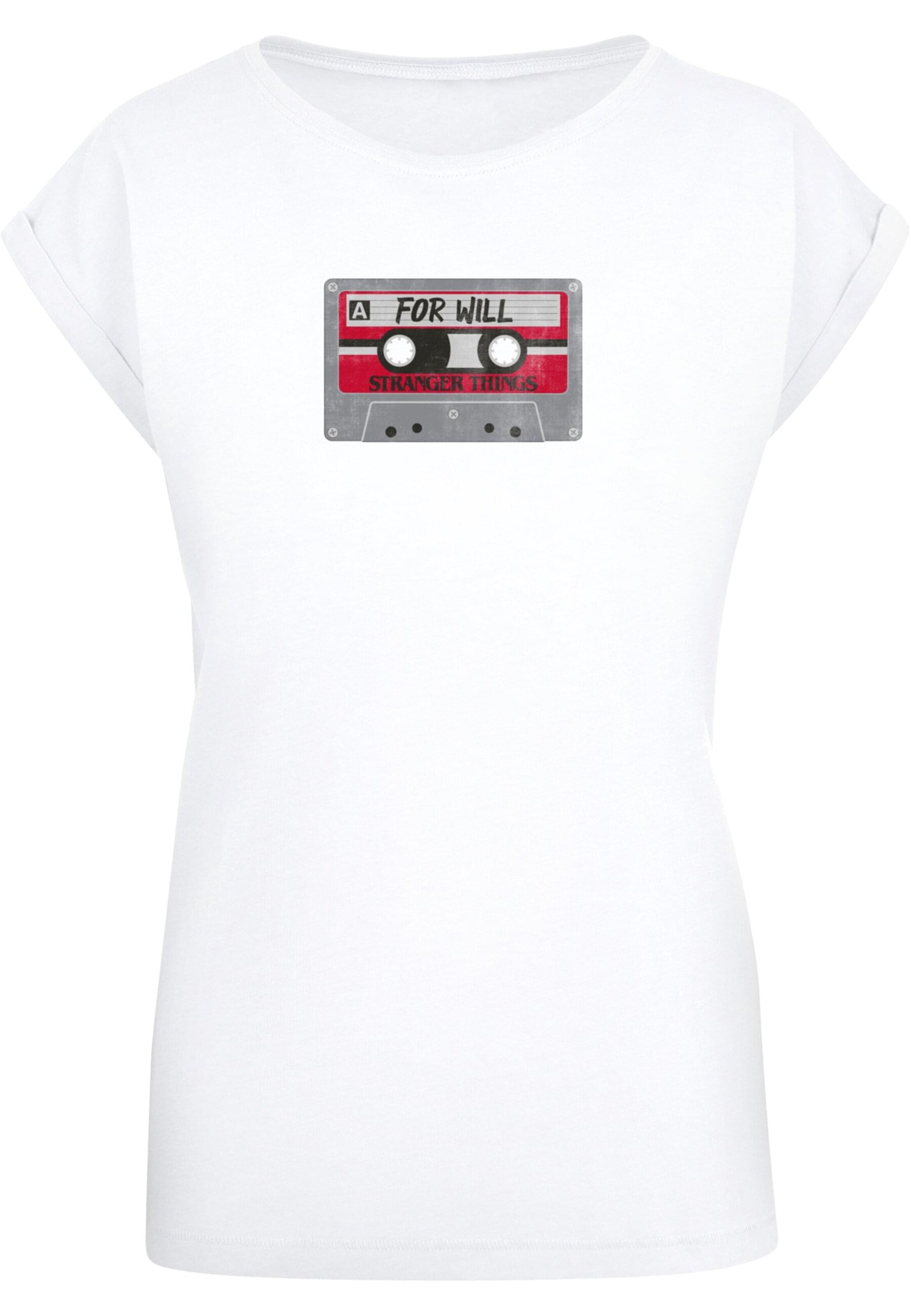 T-shirt ' Stranger Things - Cassette For Will' ABSOLUTE CULT en blanc : devant