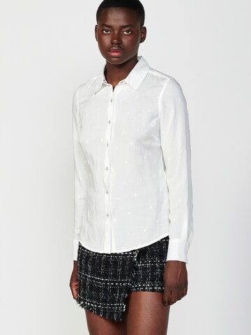 KOROSHI Blouse in Wit: voorkant