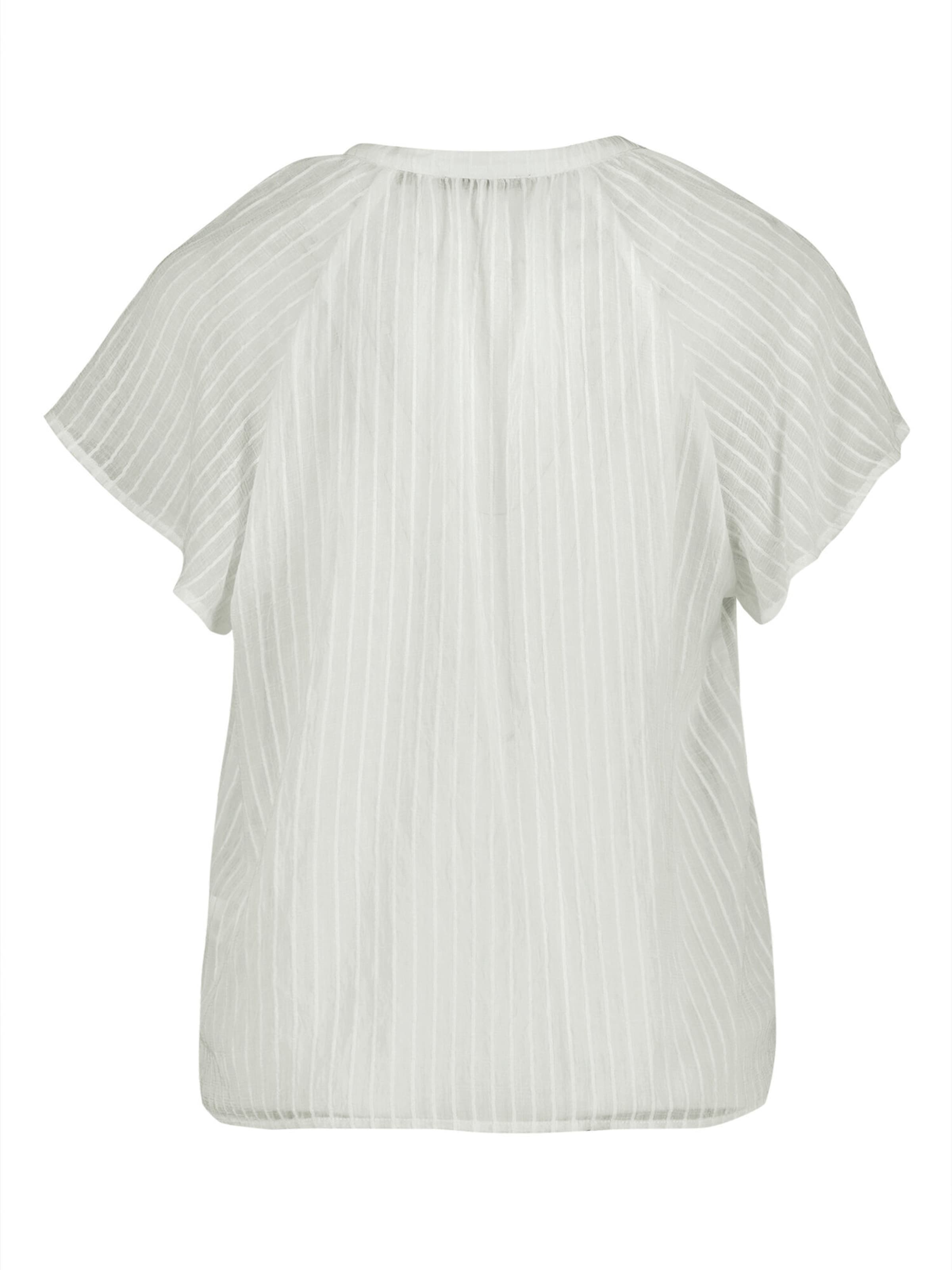 zero Bluse mit V-Ausschnitt in Weiß