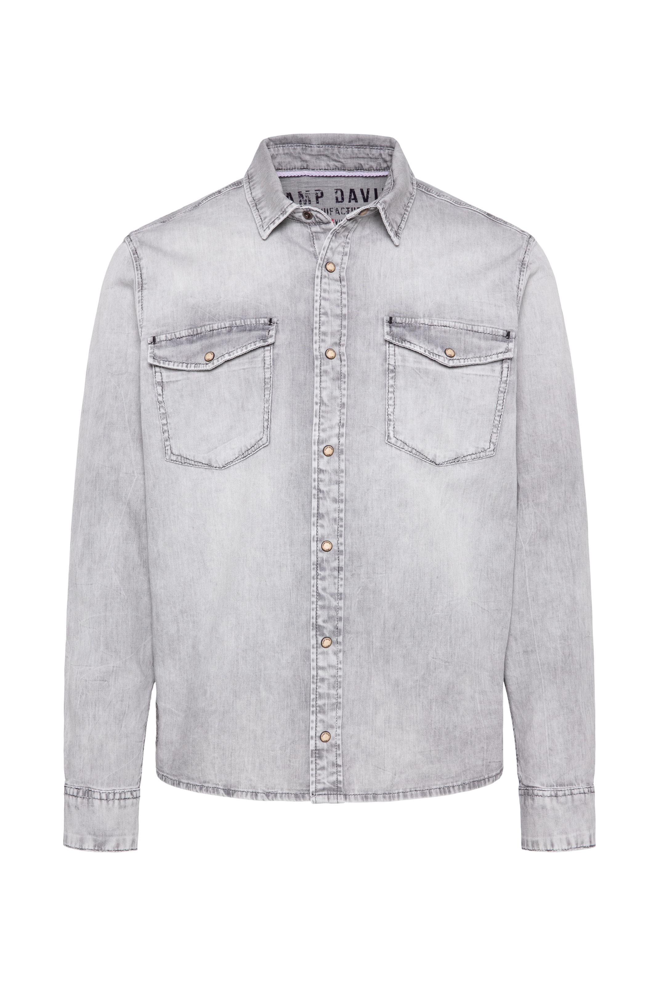 CAMP DAVID Regular Fit Hemd in Grau: Vorderseite