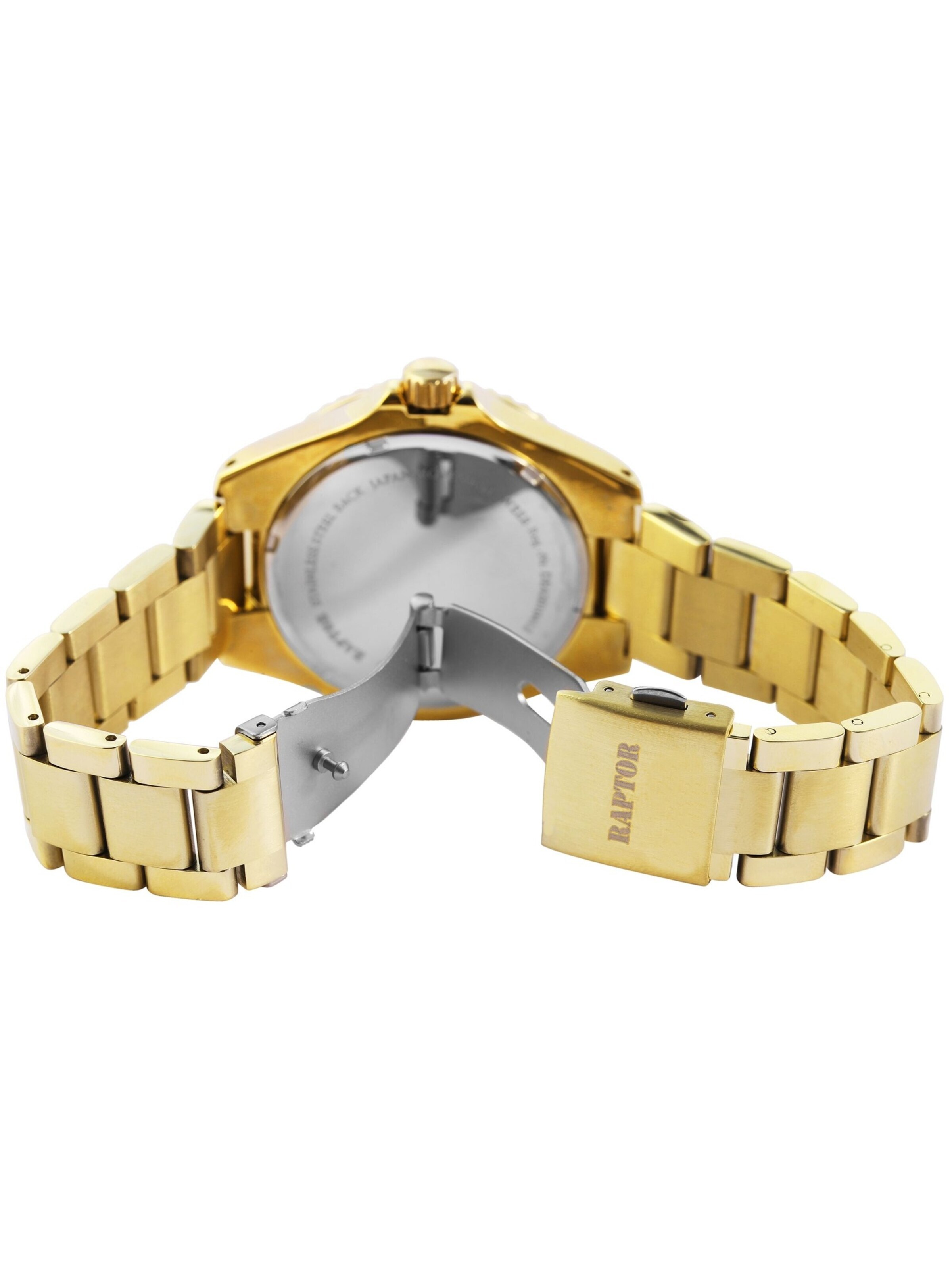 Raptor Analog Watch 'Serious, Datumsanzeige' in Gold