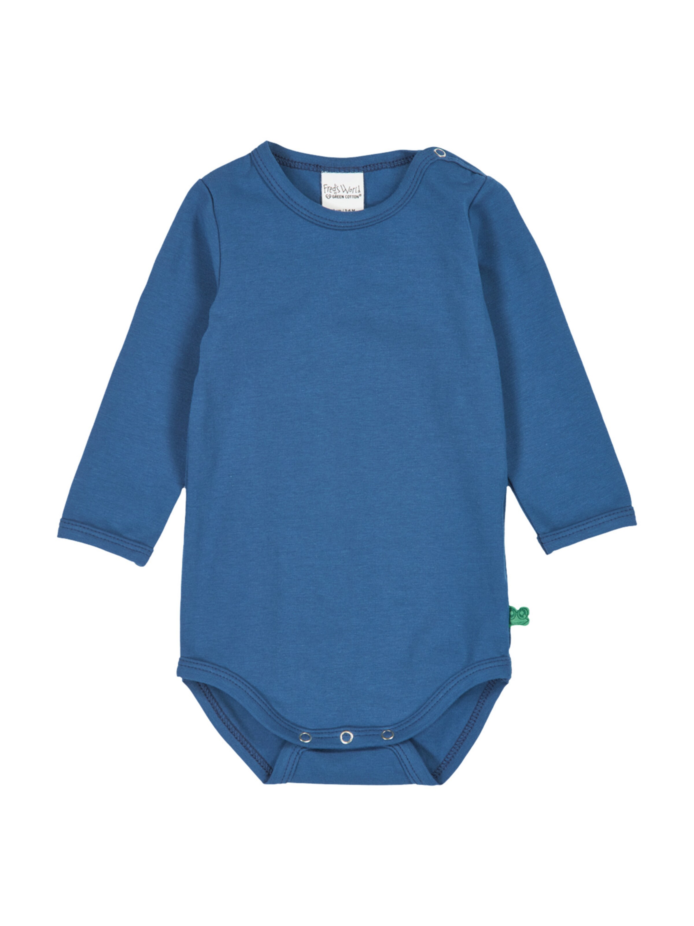 Barboteuse / body Fred's World by GREEN COTTON en bleu : devant