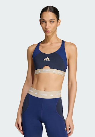ADIDAS PERFORMANCE Korzet Športová podprsenka - Modrá: predná strana