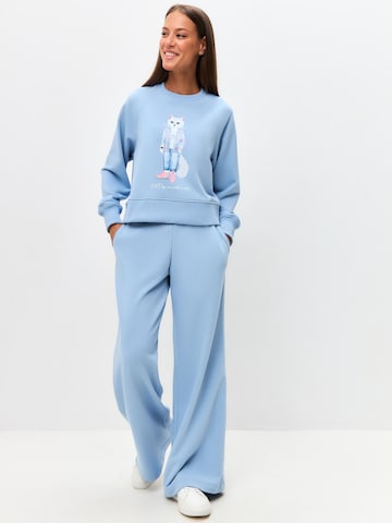 Sweat-shirt 'Country Cat' Cat e Lolette en bleu