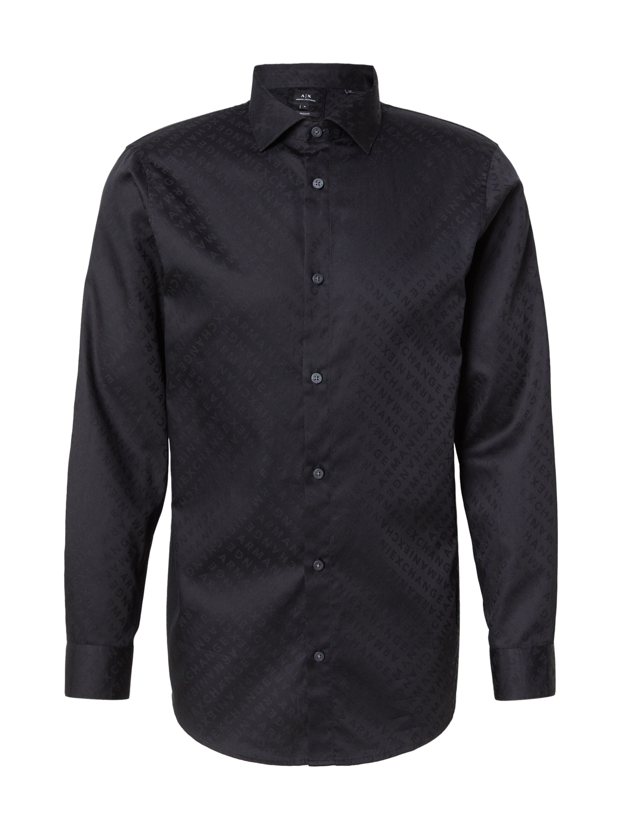 ARMANI EXCHANGE - Regular Fit Camisa em preto: frente
