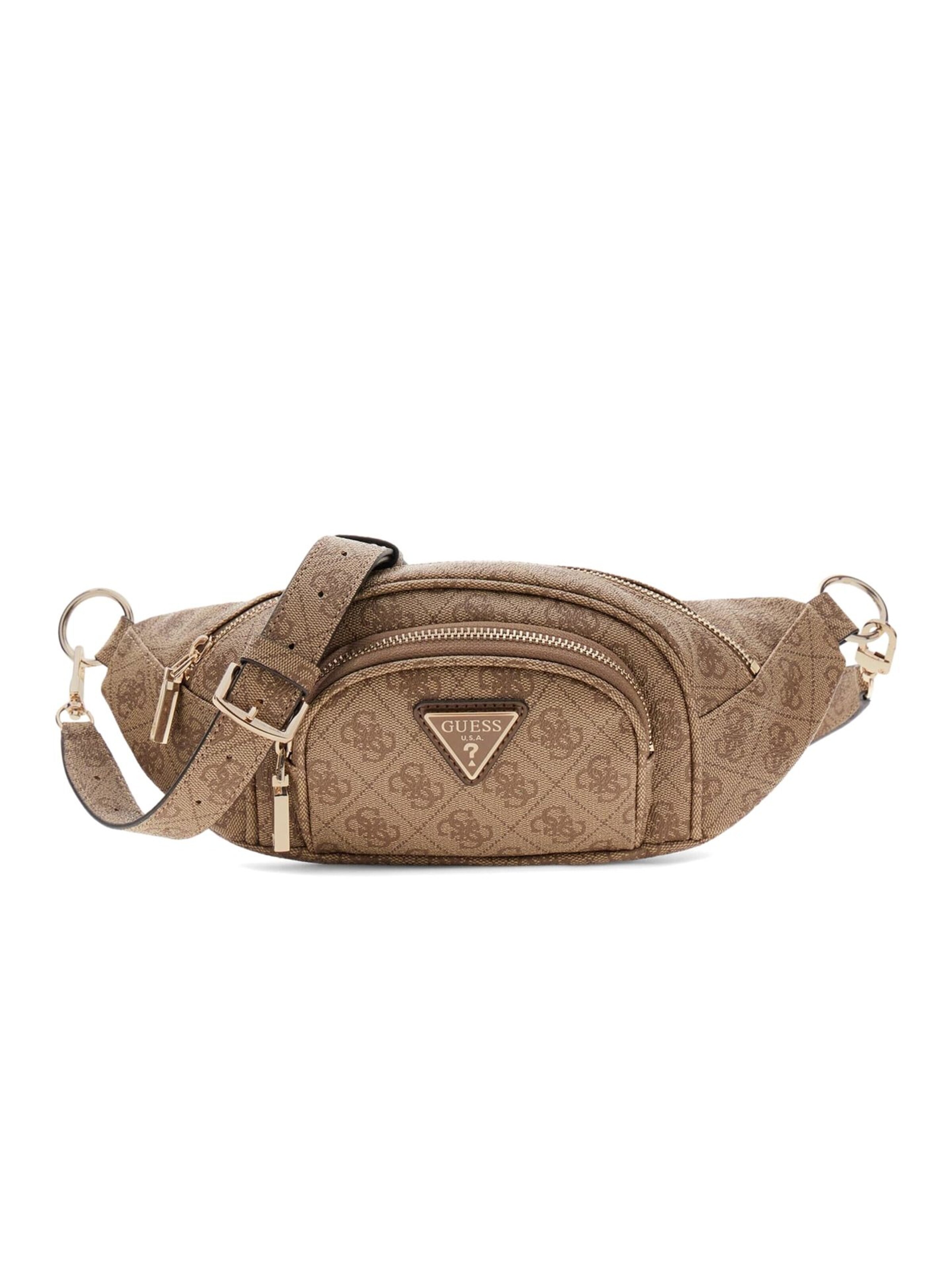 Borsa a spalla 'Latona Belt Bag' di GUESS in marrone: frontale