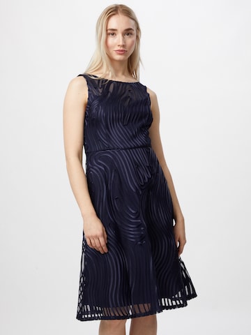 Robe de cocktail Adrianna Papell en bleu : devant