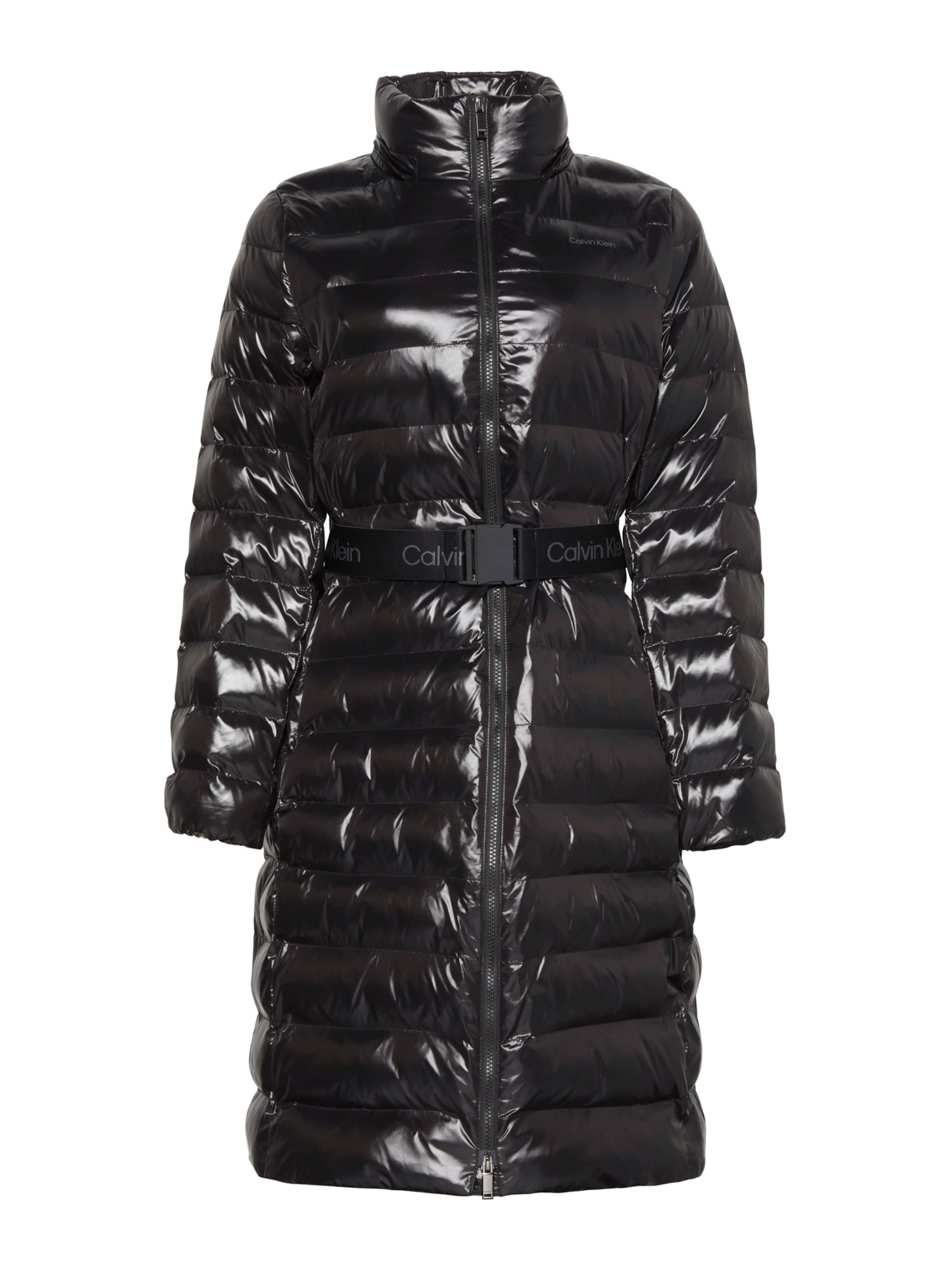 Manteau d’hiver Calvin Klein en noir : devant
