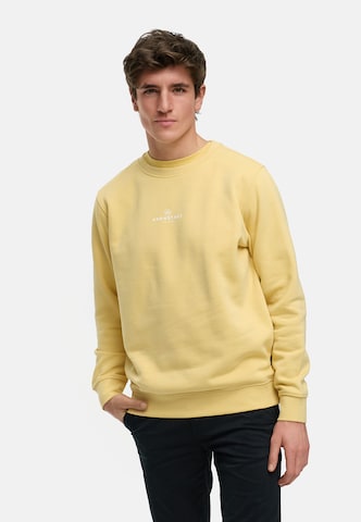 Sweat-shirt Kronstadt en jaune : devant