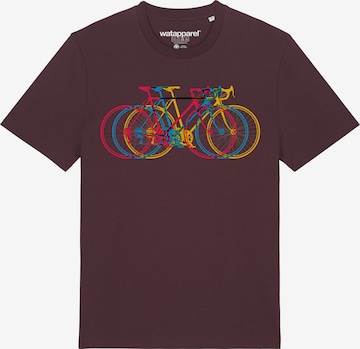 Watapparel Shirt 'Fahrräder' in Red: front