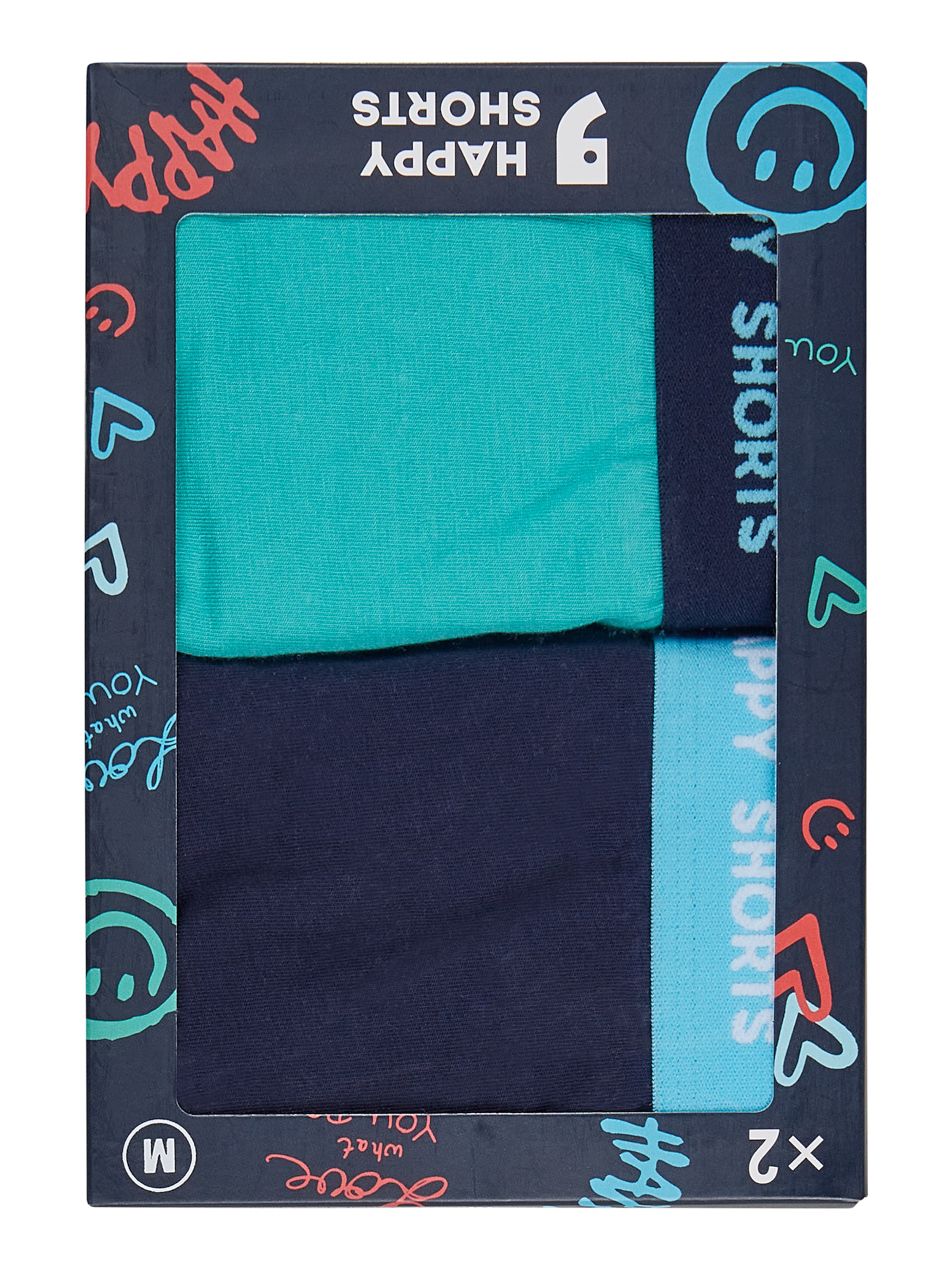 Happy Shorts Retro Boxer ' Jersey ' in Blau