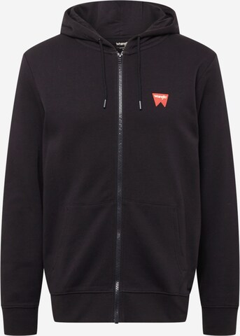 WRANGLER Sweat jacket in Black: front