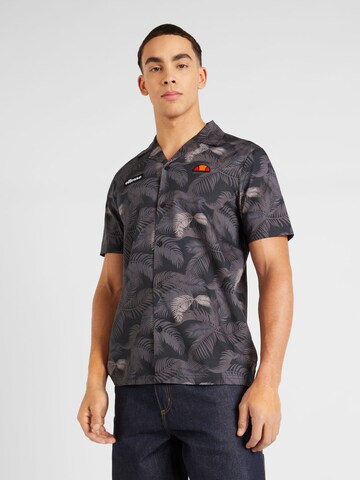 ELLESSE Regular fit Button Up Shirt in Black: front