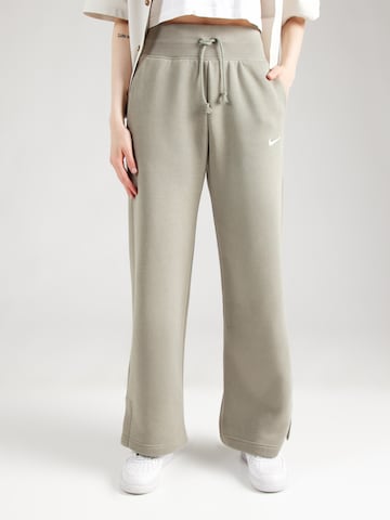 NIKE Wide Leg Hose 'Phoenix Fleece' in Grün: Vorderseite