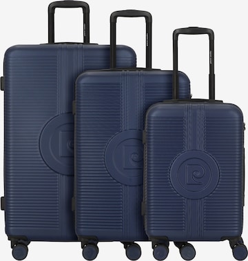 PIERRE CARDIN Suitcase Set in Blue: front