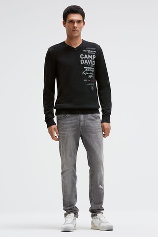 CAMP DAVID Sweater in Black