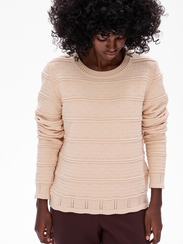 Blue Shadow Sweater in Beige