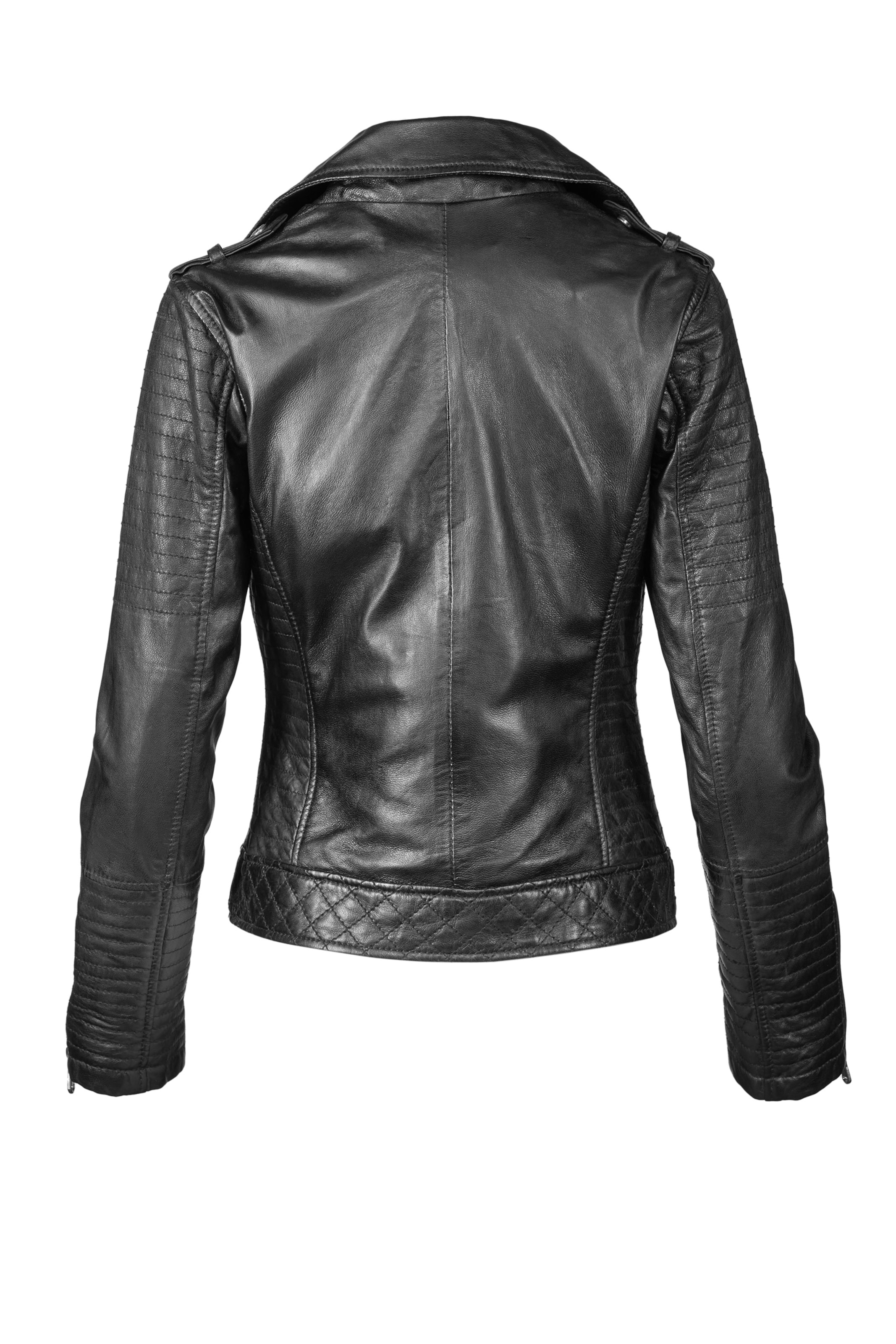 Apple of Eden Lederjacke AOE-132 in Schwarz