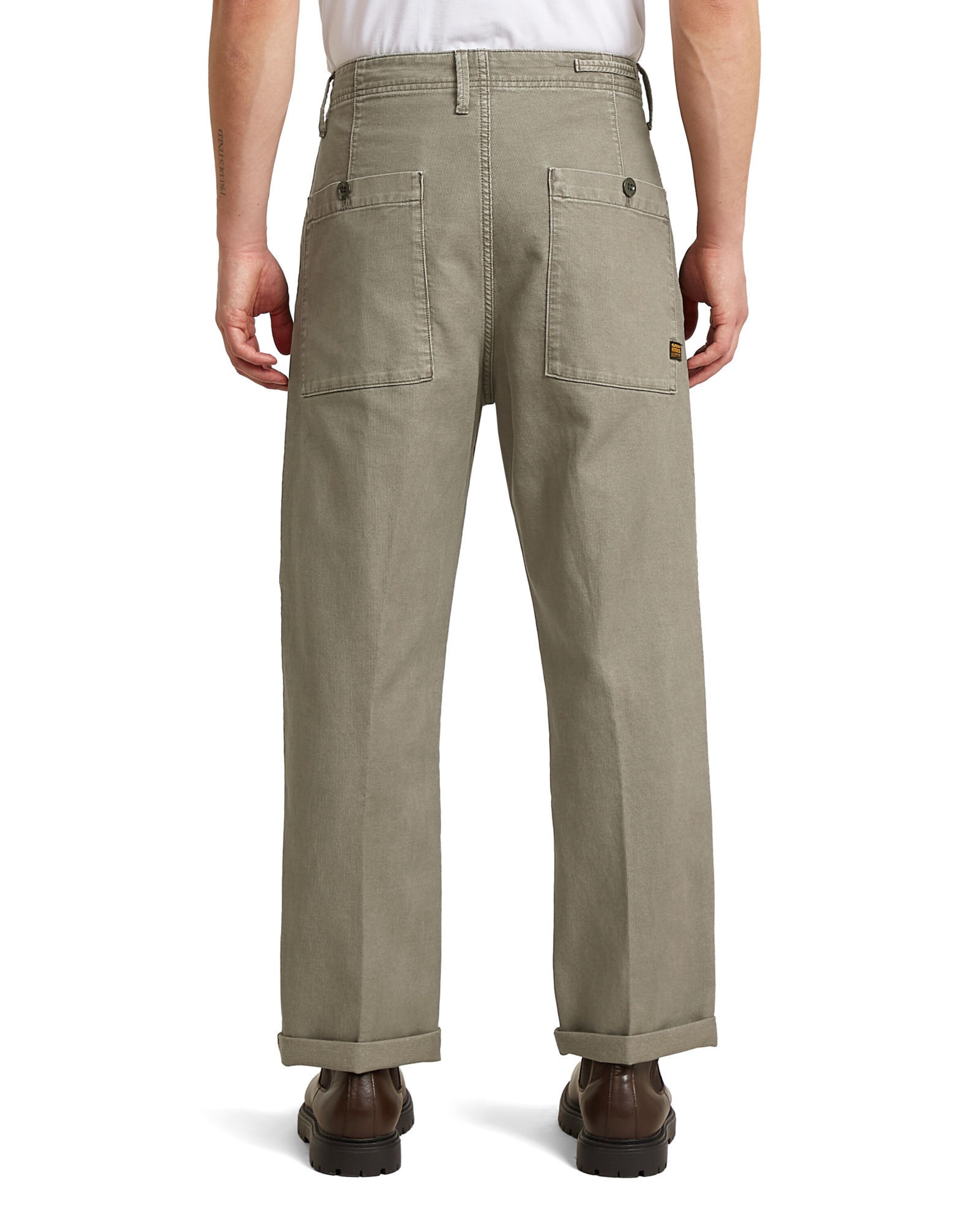 G-STAR Baggy Trousers 'Pleated Chino Relaxed' in Brown
