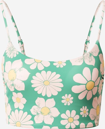 ROXY - Bustier Top de bikini 'POP SURF' en verde: frente