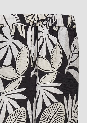 s.Oliver Wide Leg Hose in Schwarz