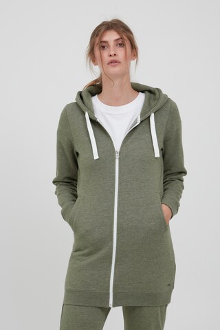 Oxmo Sweatvest 'Olinda' in Groen: voorkant