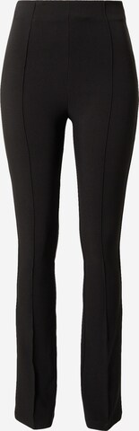 Misspap Flared Trousers with creases in Black: front