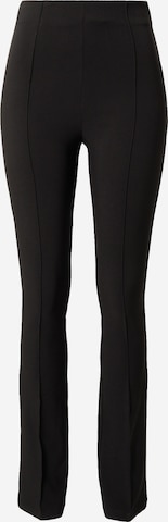 Misspap Flared Trousers with creases in Black: front