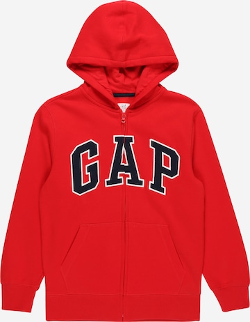 GAP Regular fit Zip-Up Hoodie in Red: front