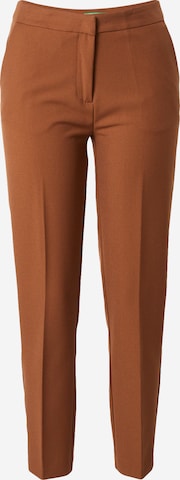 Pantalon à plis UNITED COLORS OF BENETTON en marron : devant