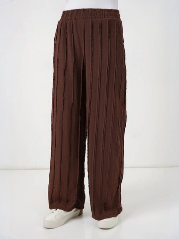Bigdart Wide Leg Hose in Braun