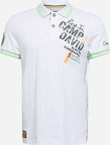 CAMP DAVID T-shirt i vit: framsida