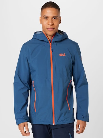 JACK WOLFSKIN Outdoor jacket 'Highest Peak' in Blue: front