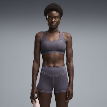 PUMA Bustier Sport bh 'Cloudspun' in Grijs: voorkant
