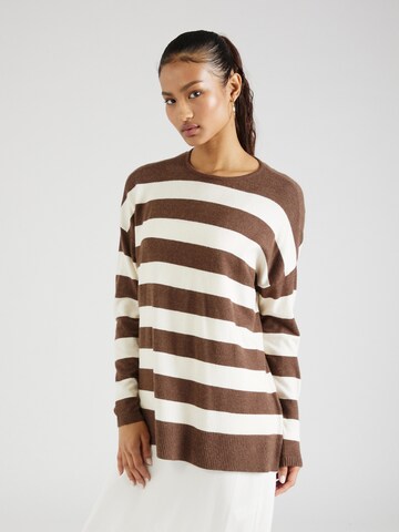 Pull-over 'Ibi' ONLY en marron : devant