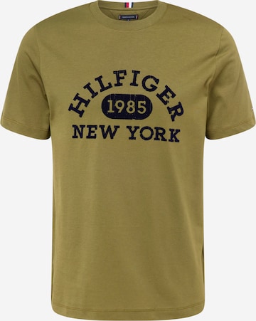 T-Shirt TOMMY HILFIGER en vert : devant