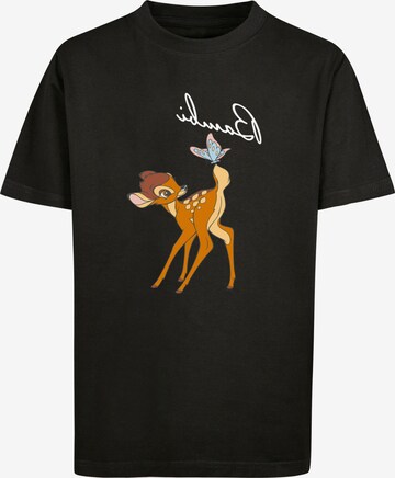 T-Shirt 'Schmetterling Tail' F4NT4STIC en noir : devant
