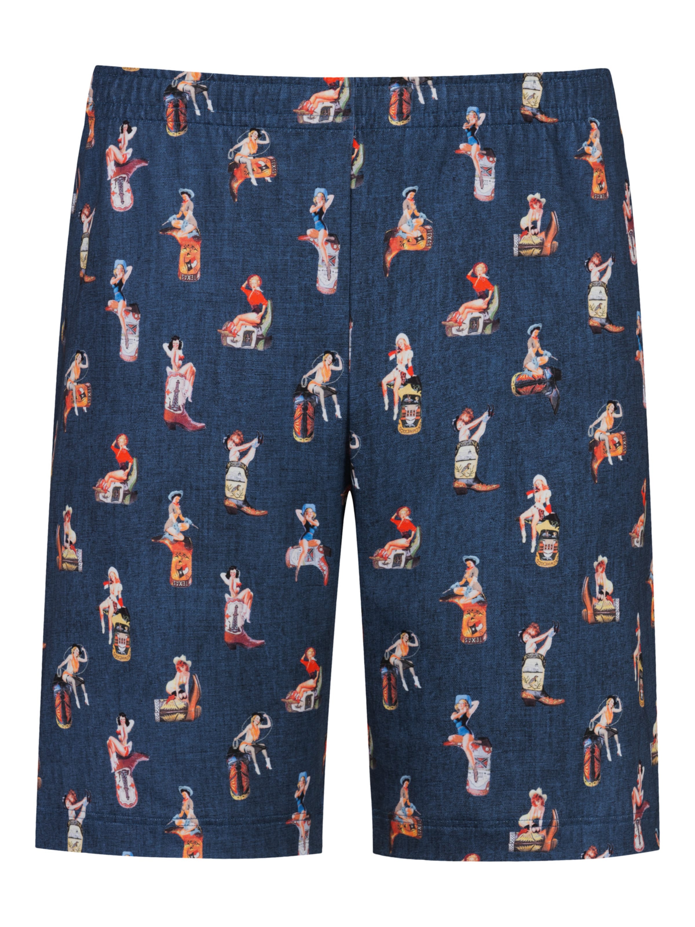 Mey Pajama pants 'Pretty Cowgirl' in Blue: front