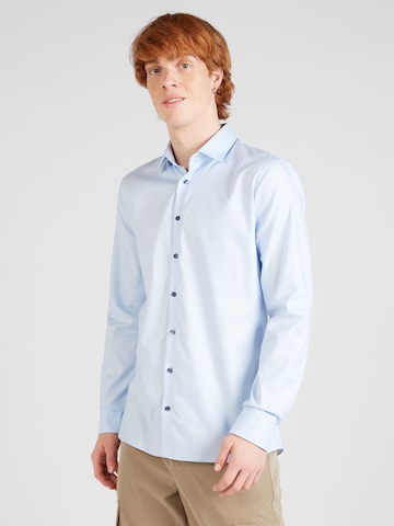 OLYMP Slim fit Overhemd 'No 6 six' in Blauw: voorkant