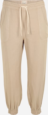 River Island Plus Tapered Broek in Beige: voorkant