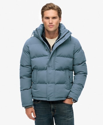 Superdry Winterjas 'Everest' in Blauw: voorkant