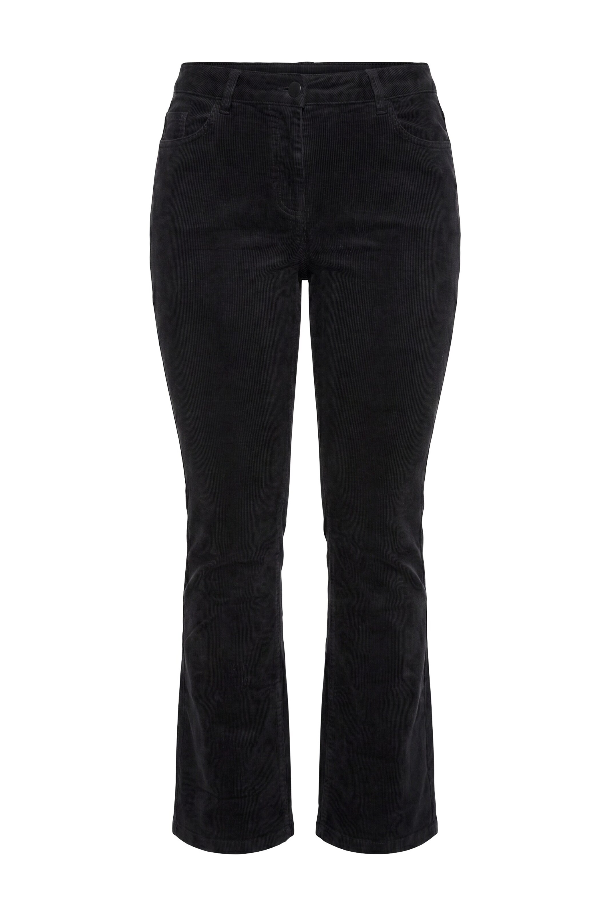 Ulla Popken Slimfit Broek in Zwart: voorkant