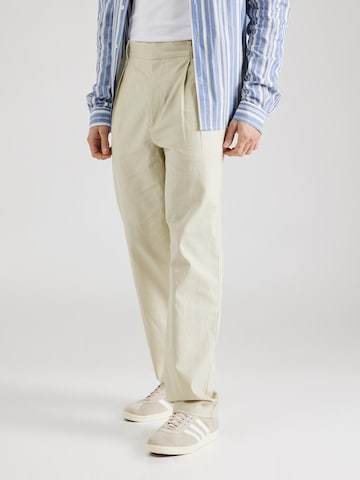 ABOUT YOU x Kevin Trapp Loose fit Pleat-Front Pants 'Kimi' in Beige: front