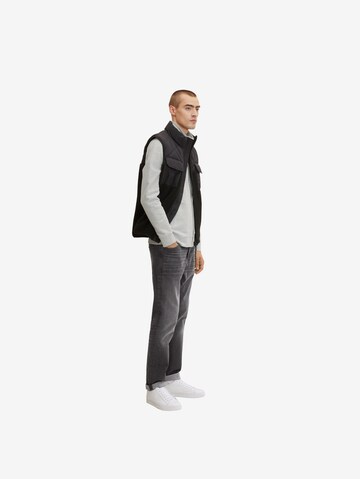 TOM TAILOR Zip-Up Hoodie in Grey