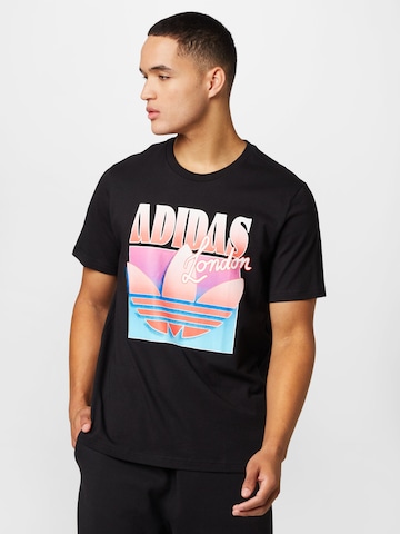 ADIDAS ORIGINALS Shirt 'Key City London Brand' in Black: front