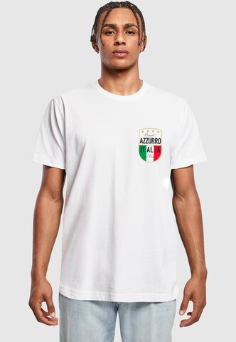 Mister Tee Póló 'Azurro Italia' - fehér: elől
